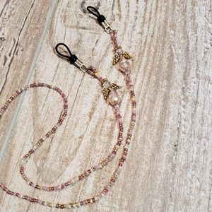 Pink angel eye glass holder